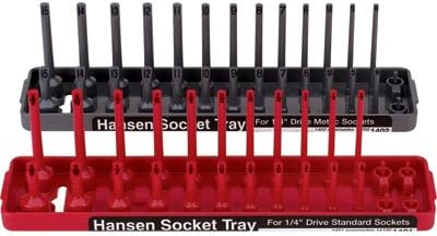 Hansen Global Socket Trays - 1/4in. Drive, 2-Pc. Set