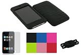 BIG Grip Silicone Skin Case Cover with Screen Protector for Generation 2 iPod Touch 2 8gb 16gb 32gb MP3 Player + Bonus Young Micro Shoe Silicone Pouch for Nike+ Sensor (iPod Touch 2 NOT included)