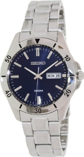 Seiko Blue Dial Stainless Steel Mens Watch SGGA77