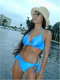 Jax Couture Aqua Cabana Collection Turquoise Classic Bra Bikini Top