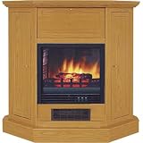 Electric Fireplace with Mantel and 3-Shelf Storage Panels - 5115 BTU, Model# QCM-979D by Northern Tool & Equipment