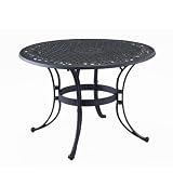 42 Diameter Home Styles Round Outdoor Dining Table in Black Finish