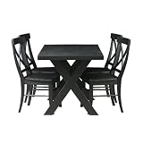 Carolina Cottage Essex Hardwood Dining Table, Antique Black by Carolina Chair & Table