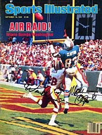 Mark Clayton Signed Football - Darrell Green September 10 1984 Sports Illustrated Magazine - Autographed NFL Magazines