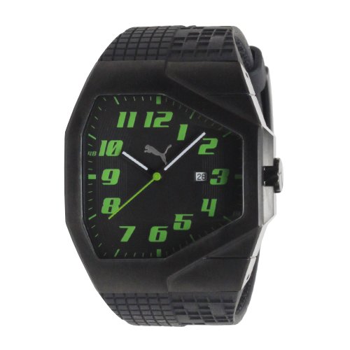 Puma Time Herrenuhr TRACK GENTS BLACK GREEN A.PU910561004