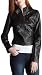 Ashley Junior's Pu Motorcycle Jacket,Black,Medium