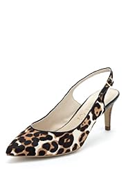 Autograph Leather Pointed Toe Slingback Shoes with Insolia®