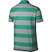 Nike Men's Golf Victory Bold Stripe Polo - Large - Teal Charge/Black