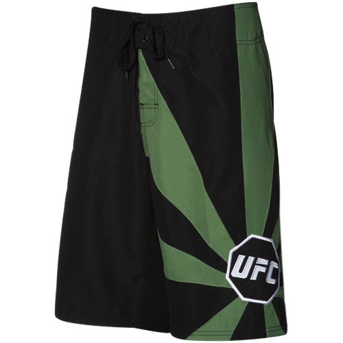 UFC Black Green Sunburst Boardshorts