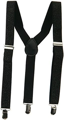 Kid's Shiny Glitter Suspenders - Black