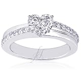 1.10 Ct Heart Shaped Diamond Engagement Ring SI1 COLOR-H EGL CUT:VERY GOOD 1.10 Ct Heart Shaped Diamond Engagement Ring SI1 COLOR-H EGL CUT:VERY GOOD