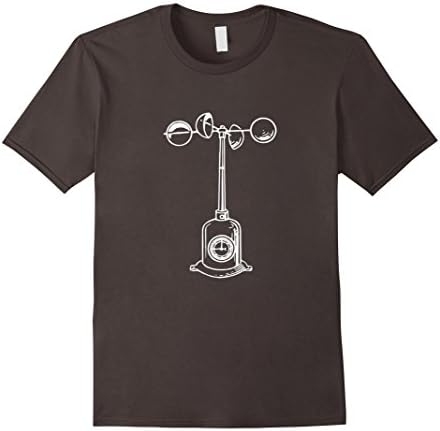 Men's Anemometer T-Shirt, Meteorologist Shirt, Wind Measuring Medium Asphalt