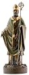 St. Patrick Statue - Bronze Finish - Patron Saint of Ireland - Cold Cast Resin (H: 7.5" x W: 2.5")