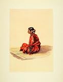 1914 Print Tamil Girl India Silk Sari Flowers Costume Lady Lawley Tamilians - Original Color Print