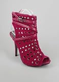 Perforated Stud Embellished Heel