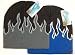 2 Color Pack of Flame Design Knit Beanie Ski Caps Hats