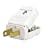 Leviton 016-00101-0WP 2 Wire Plug, Light Duty, Polarized, White