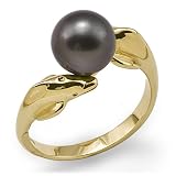 Tahitian Black Pearl Ring in 14K Yellow Gold