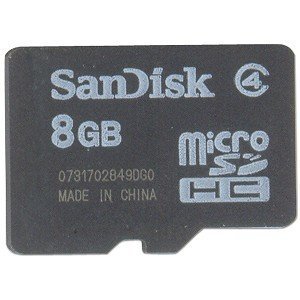 Sandisk 8GB Class 4 C4 MicroSDHC MicroSD Card (Retail Packaged)