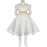 Flower Girl Dress - Gold and Ivory (Size 4 - 12)