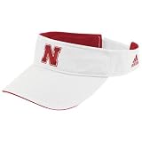 adidas Nebraska Cornhuskers Youth White Basic Logo Adjustable Visor