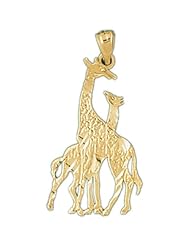 14K Yellow Gold Giraffe Pendant