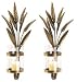 2 Cattail Wall Candleholder Sconces