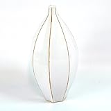 IMAGE OF Handmade White Ceramic Starfruit Decorative Flower Vase