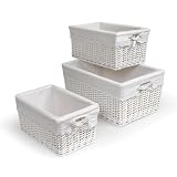 Badger Basket Three Basket Set, White