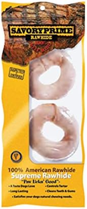 Savory Prime Rawhide Bones (2 Pack), 4"