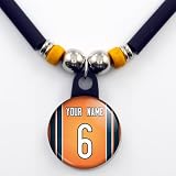 Chicago Bears Jersey Necklace Personalized with Your Name and Number
