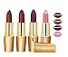 RythmX Creamy Matte Professional Lipsticks Combo Gold (Copper, Mahroon, Brown, Nude) Set of 4 (4 Grams /Pc) RS.425.00