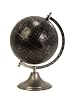 Executive Black and Silver Desktop Globe with Nickel Finish Base 13"