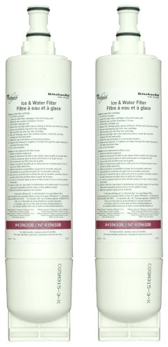 Whirlpool 4396508P KitchenAid Side-by-Side Refrigerator Quarter Turn Water Filter, 2-Pack