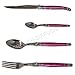 LAGUIOLE Jean DUBOST 25/10 - ménagère de 24 pcs - couleur ROSE / FUCHSIA - en acier 25/10 inoxydab