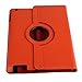 HDE Rotating iPad Case Magnetic Folding Leather Cover Folio Flip Stand for Apple iPad 2 iPad 3 iPad 4 (Orange)