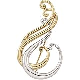 14K Two-Tone Gold Brooch