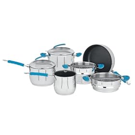 Aldo Zilli Professional Non Stick 10 Piece Stainless Steel Cookware Set  RRP �349