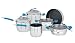 Ethos Aldo Zilli Mondo Professional Stainless Steel 10 Piece Non Stick Cookware Set