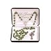 St. Patrick Rosary with Green Glass Shamrock Beads and Silver-Plated Celtic Cross