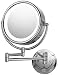 Lighted Wall Mounted Magnifying 5X to 1X Mirror in Polished Chrome, Hard Wired, KY95145HW