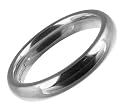18ct White Gold Ladies 3mm Medium Court Wedding Ring