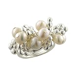 Sterling Silver Pearl Flower Cluster Ring