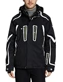 Killtec 19233  Unisex/Herren Funktionsjacke mit abzipbarer Kapuze Balcer, schwarz/wei&szlig;/gr&uuml;n (200), S