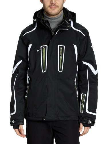 Killtec 19233  Unisex/Herren Funktionsjacke mit abzipbarer Kapuze Balcer, schwarz/wei&szlig;/gr&uuml;n (200), XXL
