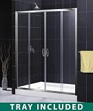 DreamLine Complete Shower Stall SHTRDR-32600-11-01. 32'' x 60'' x 72'', Center Drain, Clear Glass, Chrome