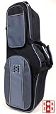 Produkt-Bild: ROKSAK Alto Saxophon Softcase, Harschale mit Stoff bezogen mit Rucksackgarnitur, weiches Innenfutter und Zubeh&ouml;rtaschen