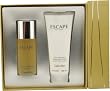 Escape By Calvin Klein For Men Edt Spray 3.4 Oz & Aftershave Balm 6.7 Oz