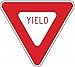 Traffic Sign, 12 x 12In, R/WHT, Yield, R1-2