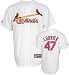 Ryan Ludwick Jersey: Adult 2010 Majestic Home White Replica #47 St. Louis Cardinals Jersey - Small